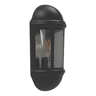 Image of 4lite Outdoor IP65 Half Wall Lantern Black 