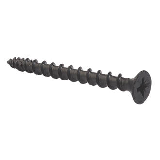 Image of Exterior-Tite Countersunk Head Carbon Steel Black Outdoor Ironmongery Screws 4 x 25mm 200 Pack 