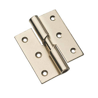 Image of Smith & Locke Satin Nickel Rising Butt Hinges LH 75mm x 71mm 2 Pack 
