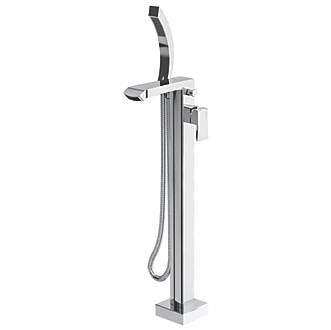 Image of Bristan Descent Floor-Mounted Bath Shower Mixer Tap Chrome 