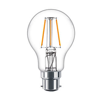 Image of Philips BC A60 LED Light Bulb 470lm 4.3W 3 Pack 