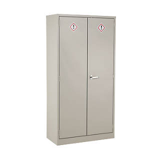 Image of 3-Shelf COSHH Cabinet Grey 915mm x 457mm x 1829mm 