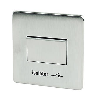Image of Crabtree Platinum 6A 1-Gang 3-Pole Fan Isolator Switch Satin Chrome 