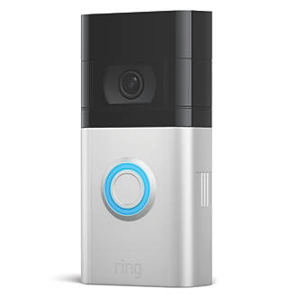 Image of Ring Video Doorbell 4 Wired or Wireless Smart Video Doorbell Satin Nickel 