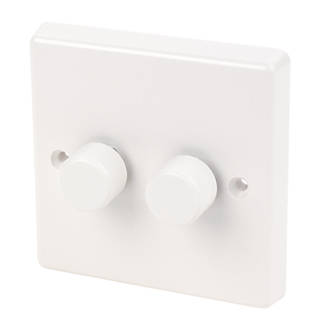 Image of Varilight V-Pro 2-Gang 2-Way LED Dimmer Switch White 