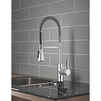 Image of Watersmith Heritage Seville Pull-Out Spray Mono Mixer Kitchen Tap Chrome 