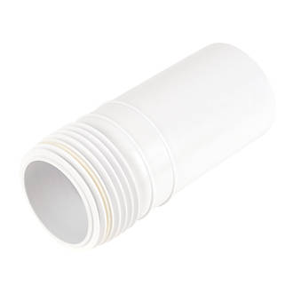 Image of McAlpine MACFIT Rigid Straight Pan Connector Extension Piece White 250mm 
