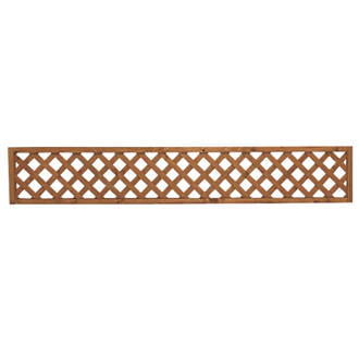 Image of Forest Fence Topper Softwood Rectangular Trellis 6' x 1' 3 Pack 