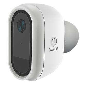Image of Swann SWIFI-CAMW-EU Rechargeable Battery-Operated White Wireless 1080p Indoor & Outdoor Bullet Security Camera 