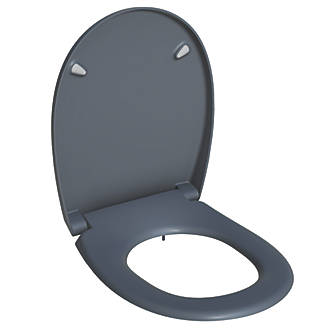 Image of Bemis Click & Clean Classic Soft-Close with Quick-Release Toilet Seat Thermoset Plastic Grey 