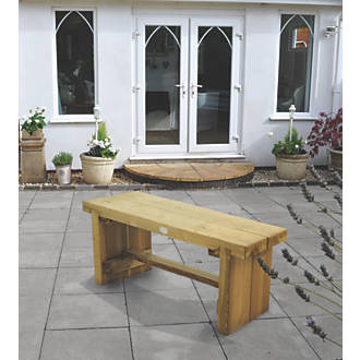 Image of Forest Double Sleeper Garden Bench Softwood 4' x 1' 6" 