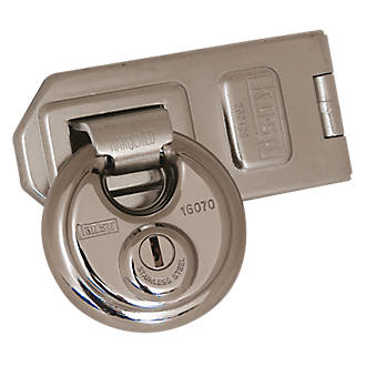 Image of Kasp Disc Padlock with Hasp Zinc-Plated 160mm 