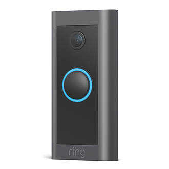 Image of Ring Wired Hard-Wired Smart Doorbell Black / Grey 