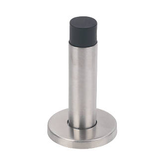 Image of Eclipse Cylinder Projection Door Stop Satin Stainless Steel 