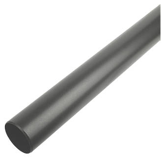 Image of FloPlast Push-Fit Plain-End Pipe Black 110mm x 1.8m 2 Pack 