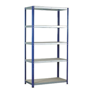 Image of 5-Tier Powder-Coated Steel Ecorax Shelving 900mm x 450mm x 1800mm 