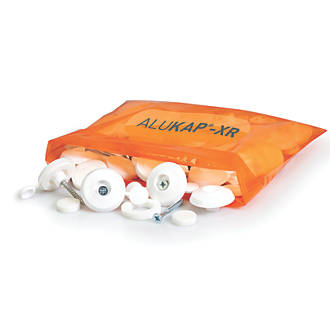 Image of ALUKAP-XR Polycarbonate Fixings White 55mm x 40mm 50 Pack 