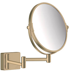 Image of Hansgrohe AddStoris Shaving Mirror Brushed Bronze 208mm x 344mm x 283mm 