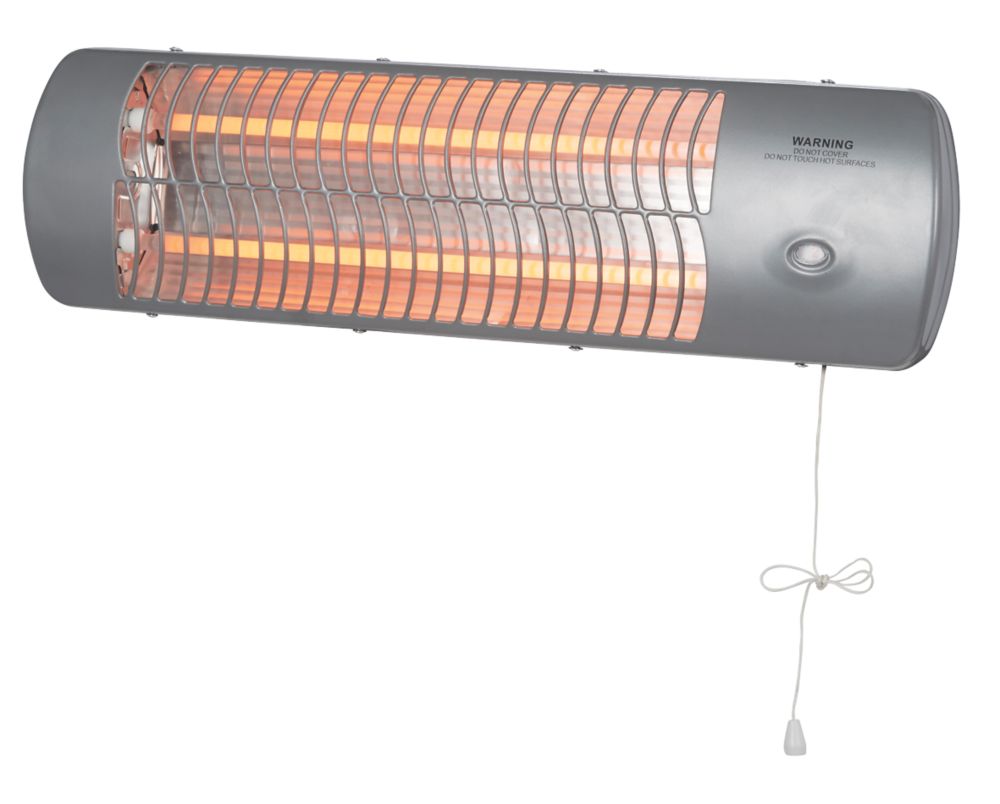 MH 10 1 Wall Mounted Quartz Heater 1200W Heaters Screwfix Com   1238P P