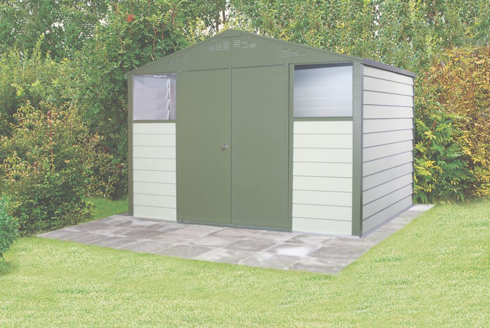 yardmaster 10 x 8 ft shiplap metal shed - gardensite.co.uk