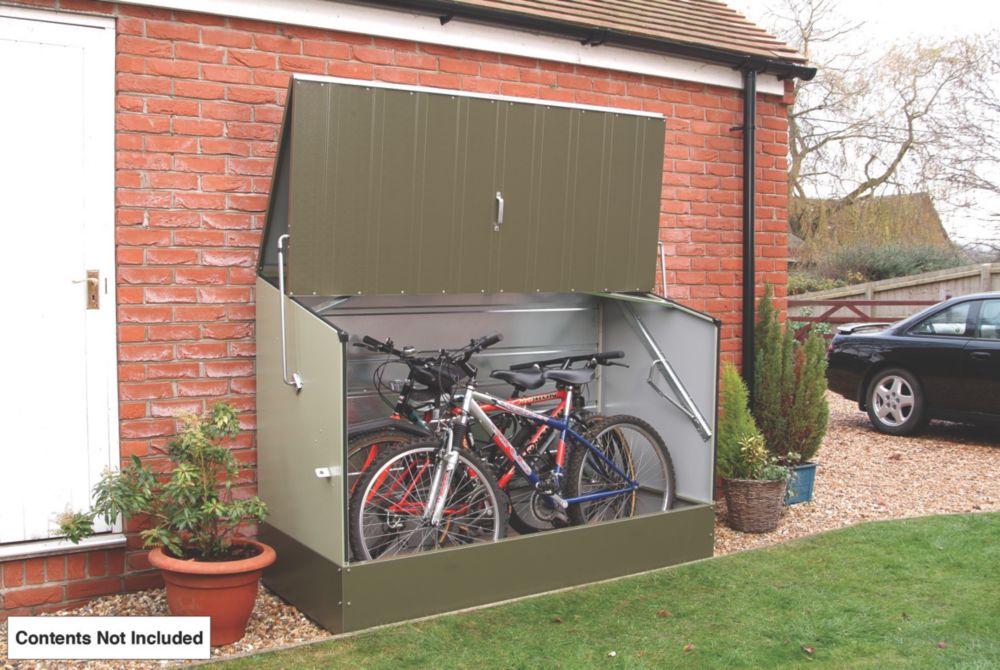 trimetals single-door bicycle pent store 6' 2 x 2' 6 x 1