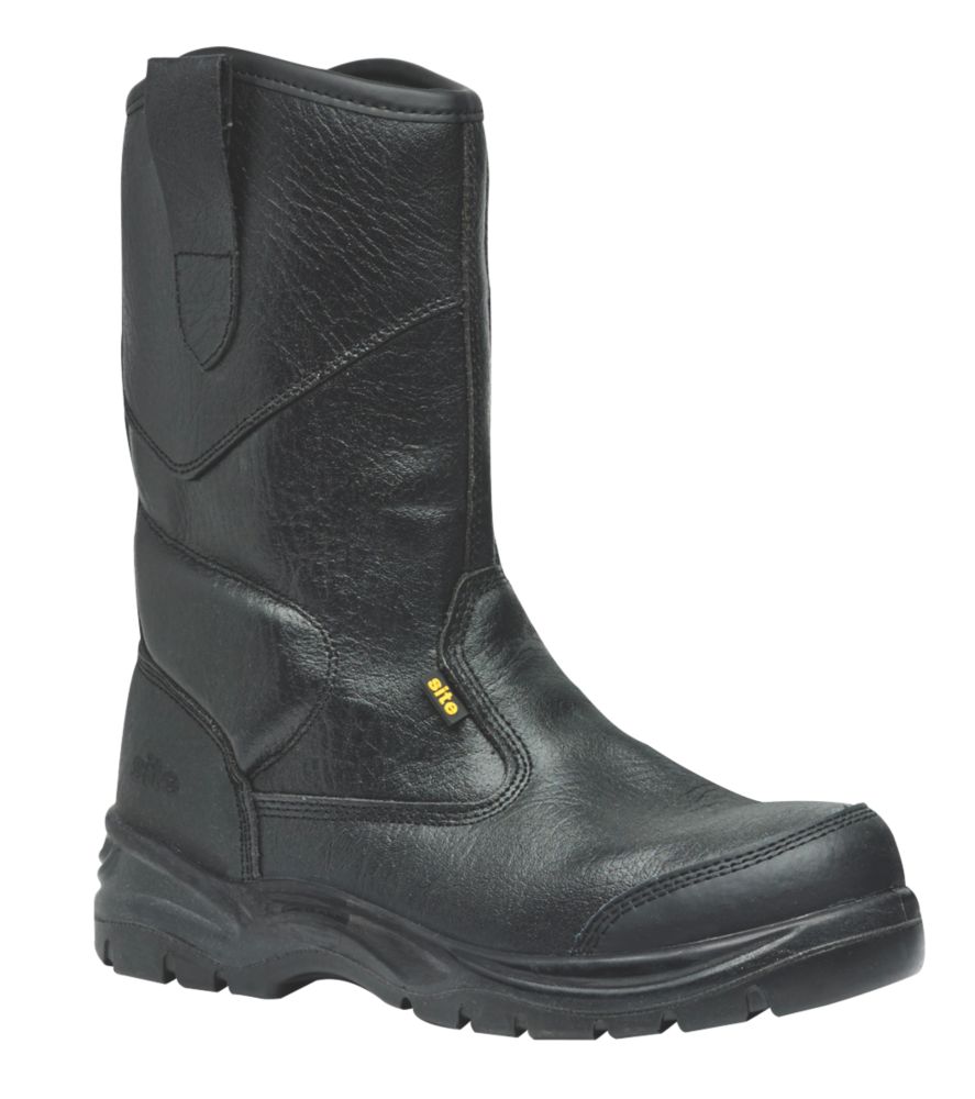 Site Gravel Gravel Rigger Safety Boots Black Size 6 | Rigger Boots ...
