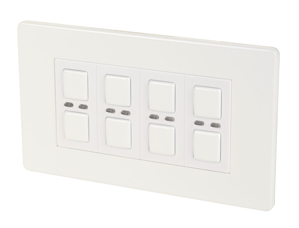LightwaveRF 4-Gang Dimmer Switch 250W White