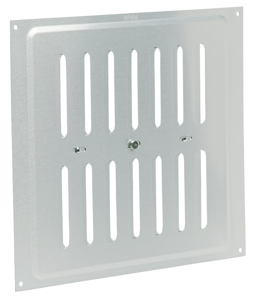 Map Vent Adjustable Vent Silver 229 x 229mm | Air Vents | Screwfix.com