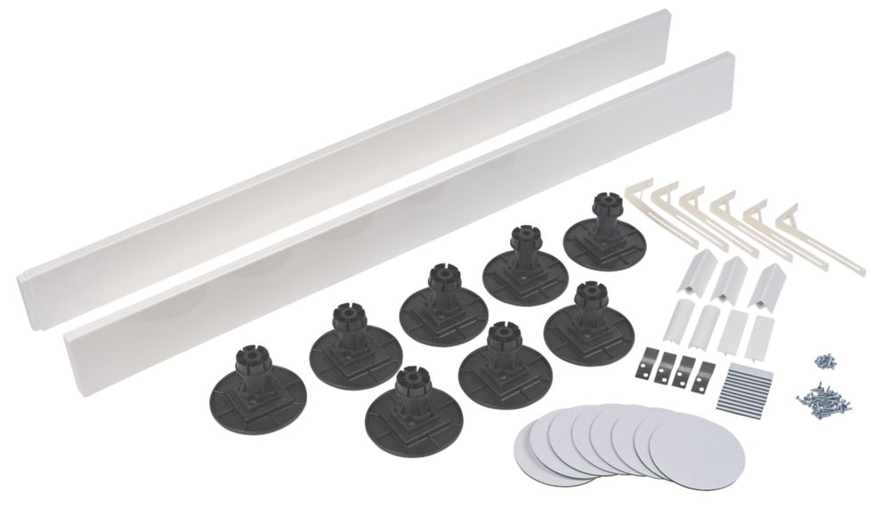 The Shower Tray Company Universal Square Easy Plumb Kit White | Shower ...