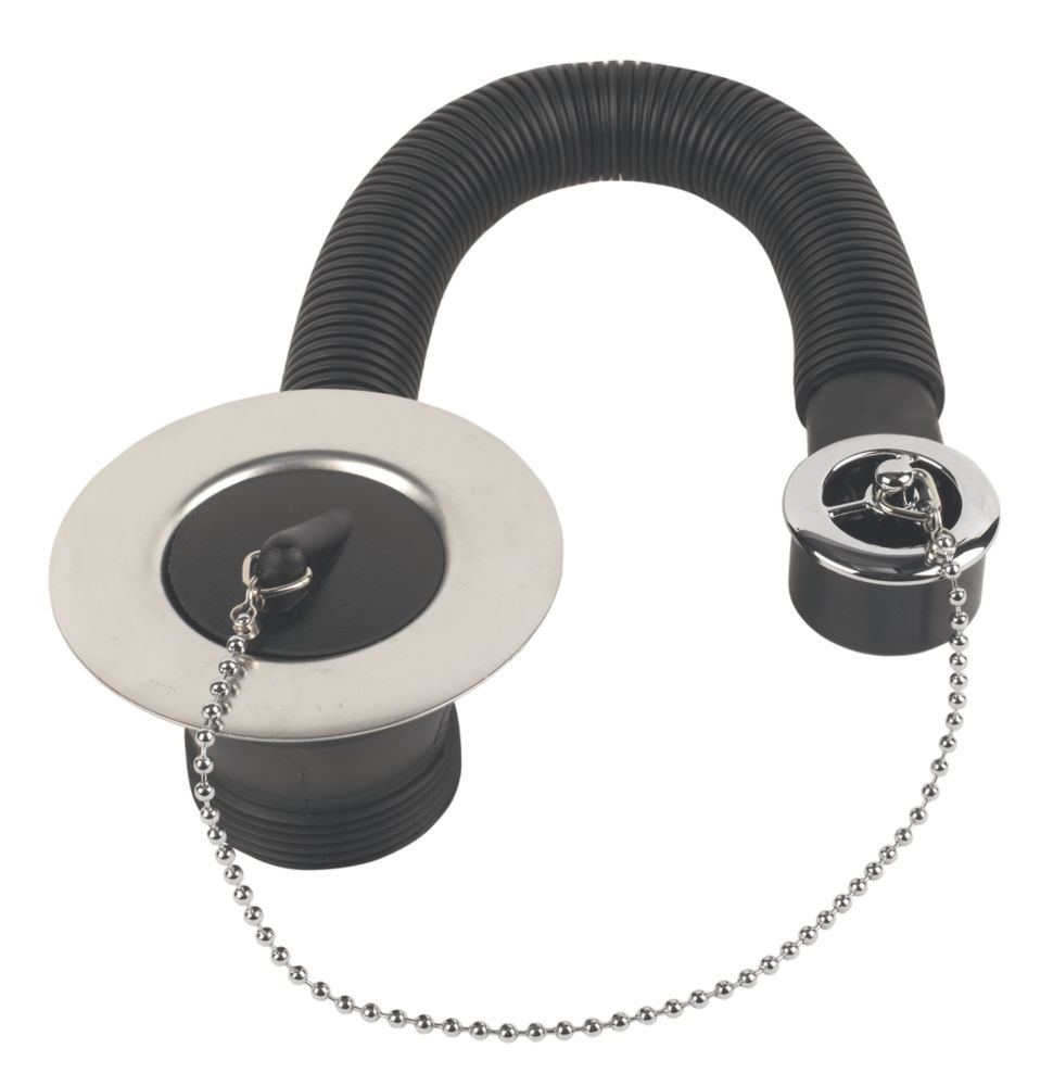 McAlpine Sink Plug with Chain 9??" | Wastes | Screwfix.com