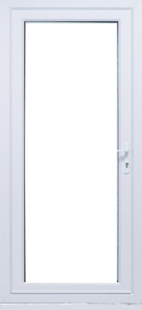 Euramax Patt10 Back Door Clear Glass LH uPVC LH White 840 x 2085mm ...