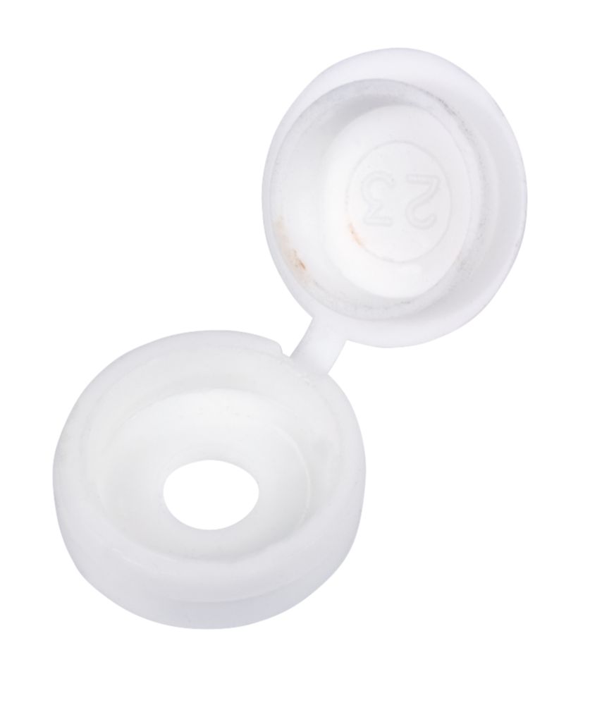 Snap Caps White Polypropylene 6-8ga 100 Pack | Screw Caps & Cups ...