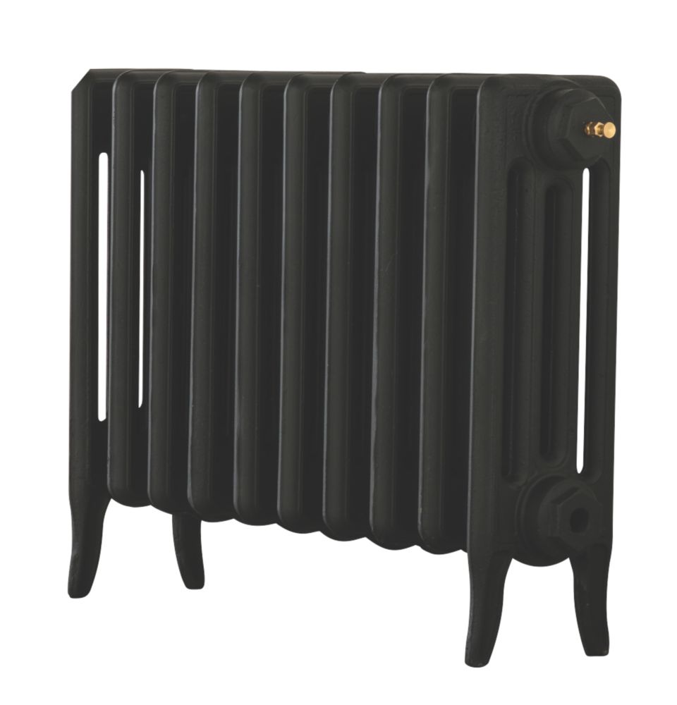 Arroll 4-Column Cast Iron Radiator 460 x 754mm Black | Cast Iron ...