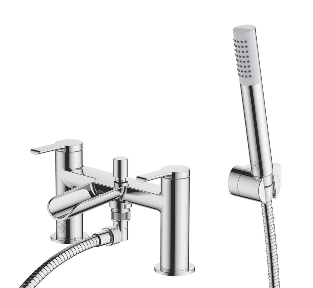 Watersmith Heritage Abbey Waterfall Deck-Mounted Bath / Shower Mixer ...