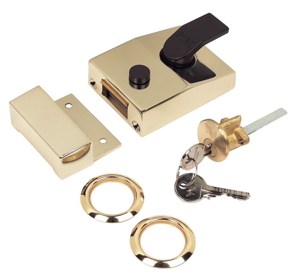 Yale 89 Night Latch Brass 60mm Backset | Traditional Latches | Screwfix.com