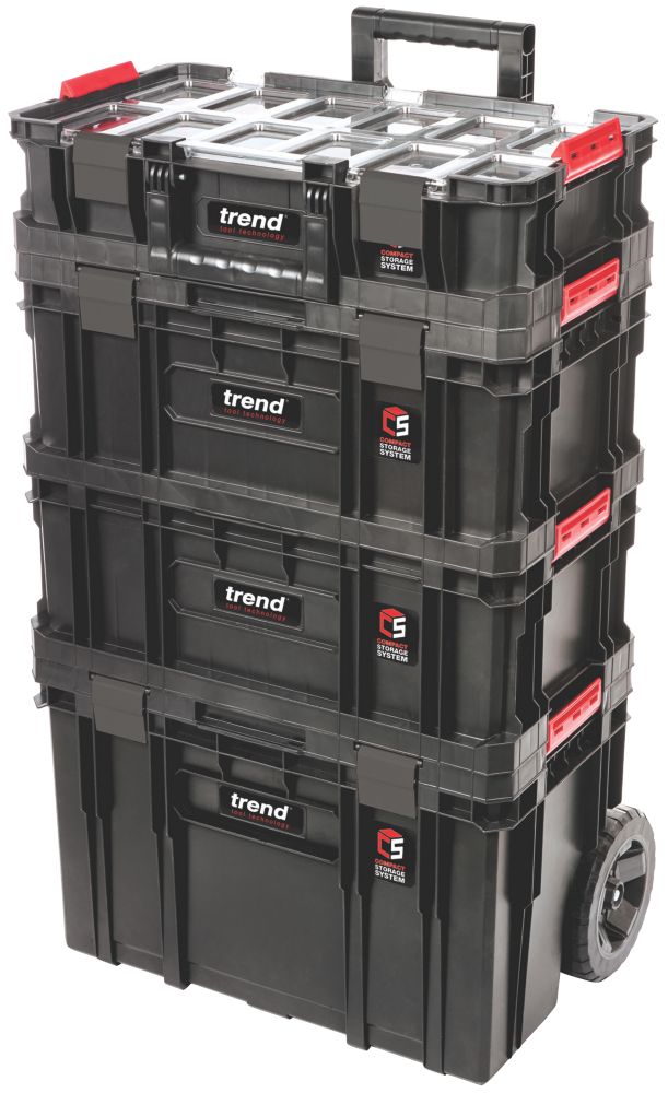 Trend Modular Storage Compact Cart Set 4 Pcs