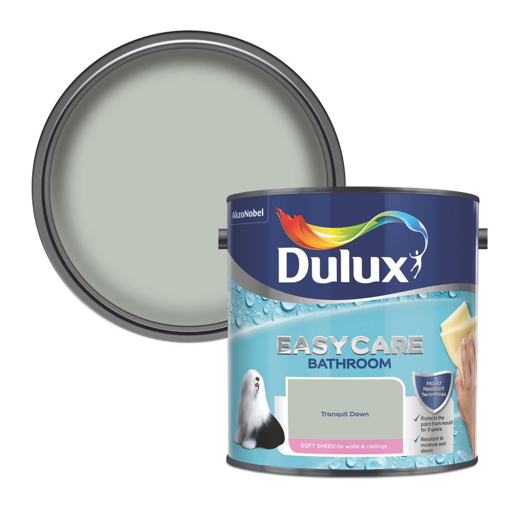 Dulux Soft Sheen Bathroom Paint Tranquil Dawn 2.5Ltr