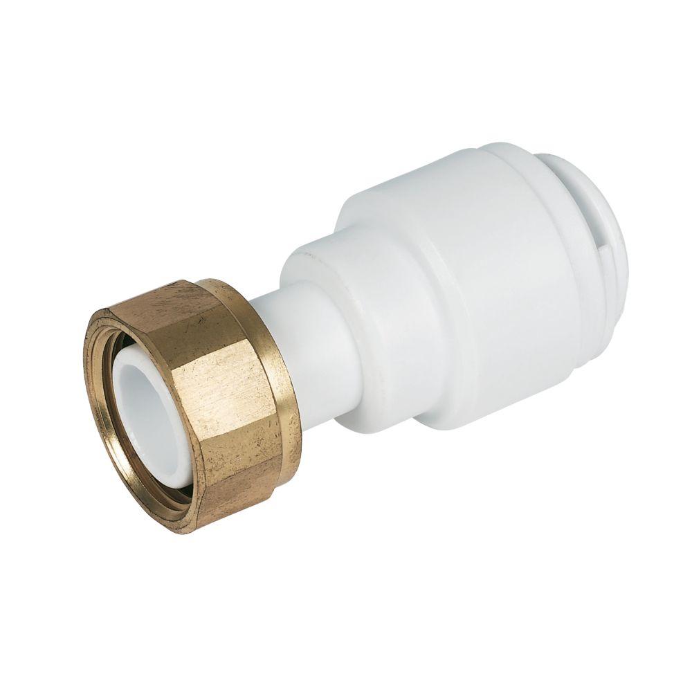 push fit flexible tap connector 22mm with valve