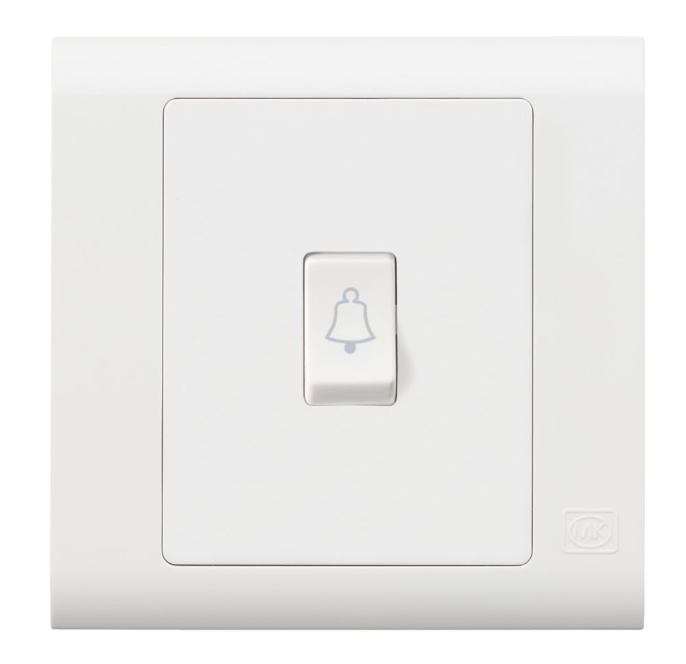 MK Essentials 13A 1-Gang Intermediate Switch White with White Inserts