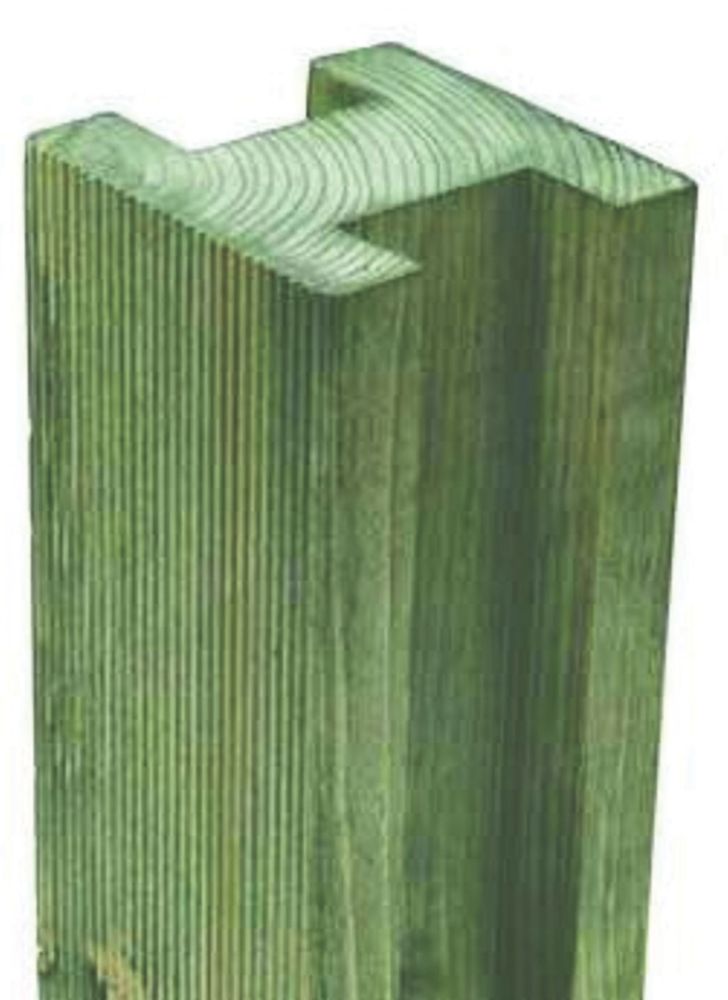 Forest Natural Timber Reeded Fence Posts 95mm x 95mm x 2.4m 6 Pack