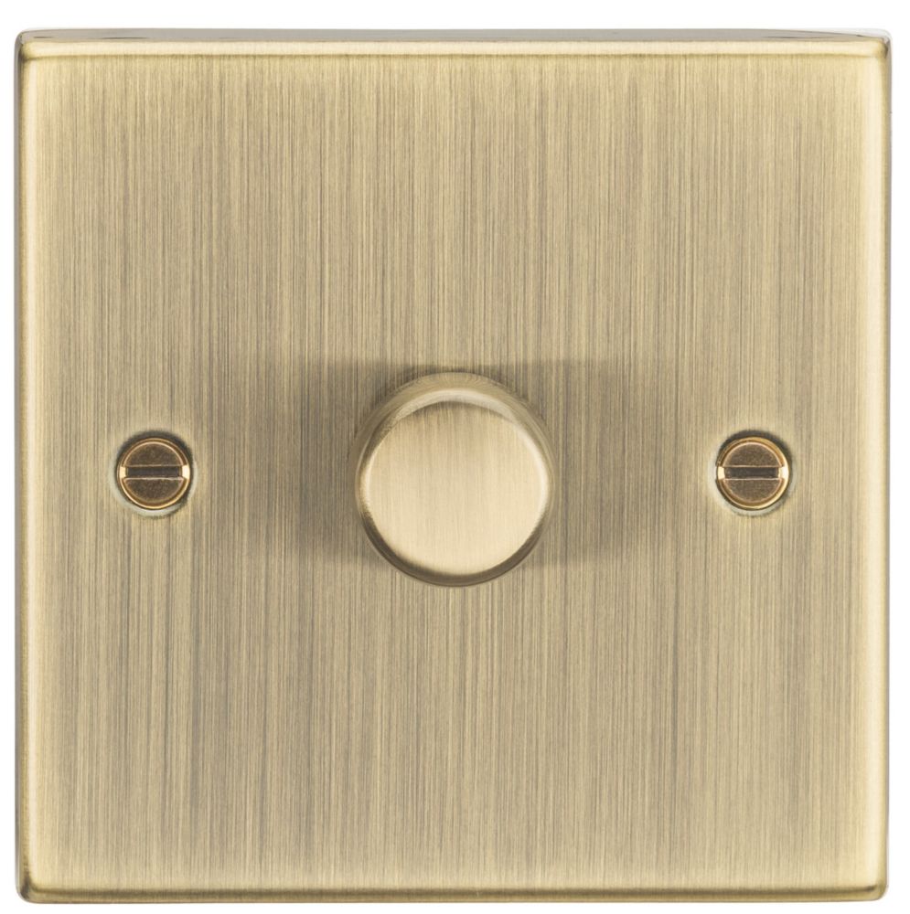 knightsbridge 4 gang 2 way led dimmer switch antique brass