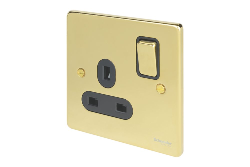Schneider Electric Ultimate Low Profile 13A 1-Gang SP Switched Plug ...