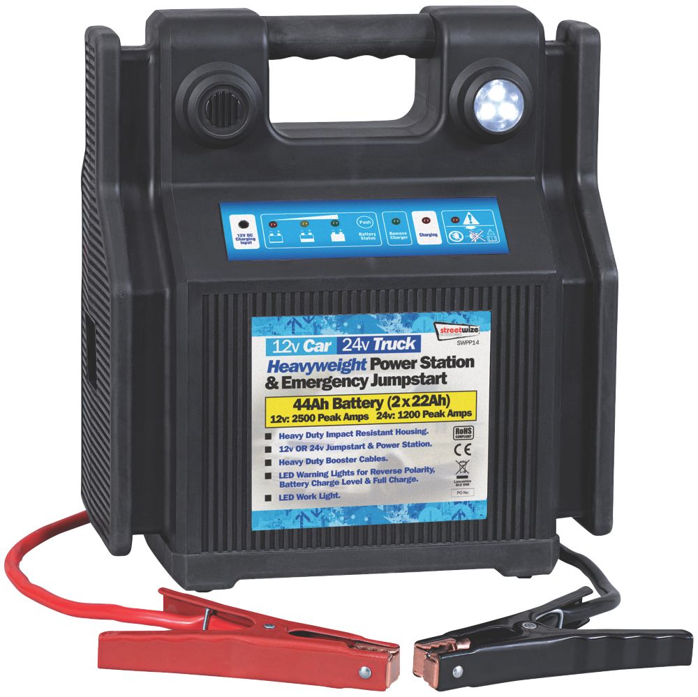 Streetwize 900A Power Pack Jump Starter 12 / 24V Heavy Duty Car Booster ...