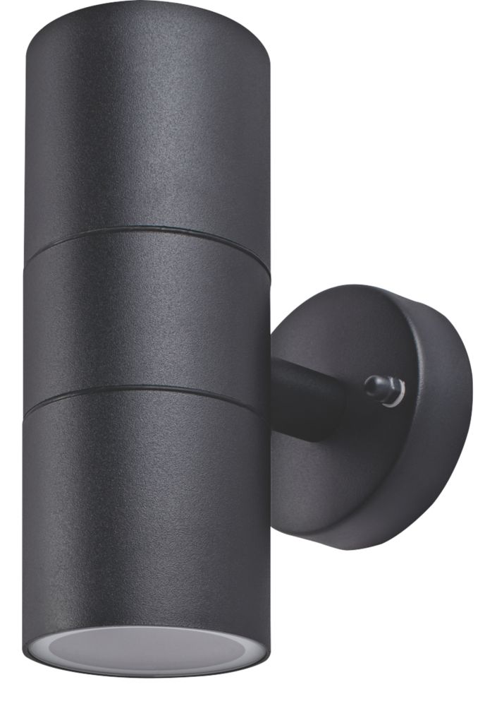 Luceco Azurar Outdoor Up / Down Wall Light Black