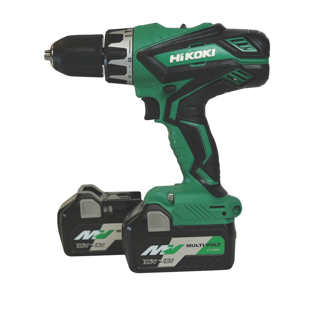 Hikoki DV18DGL/JRZ 18V Li-Ion Hitachi Cordless Combi Drill + 2x 5.0Ah ...