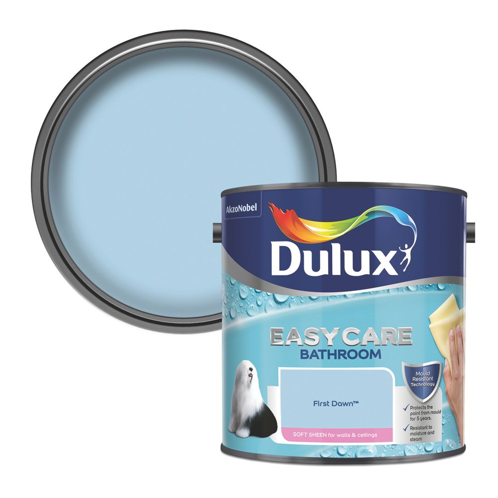 Dulux Soft Sheen Bathroom Paint First Dawn 2.5Ltr