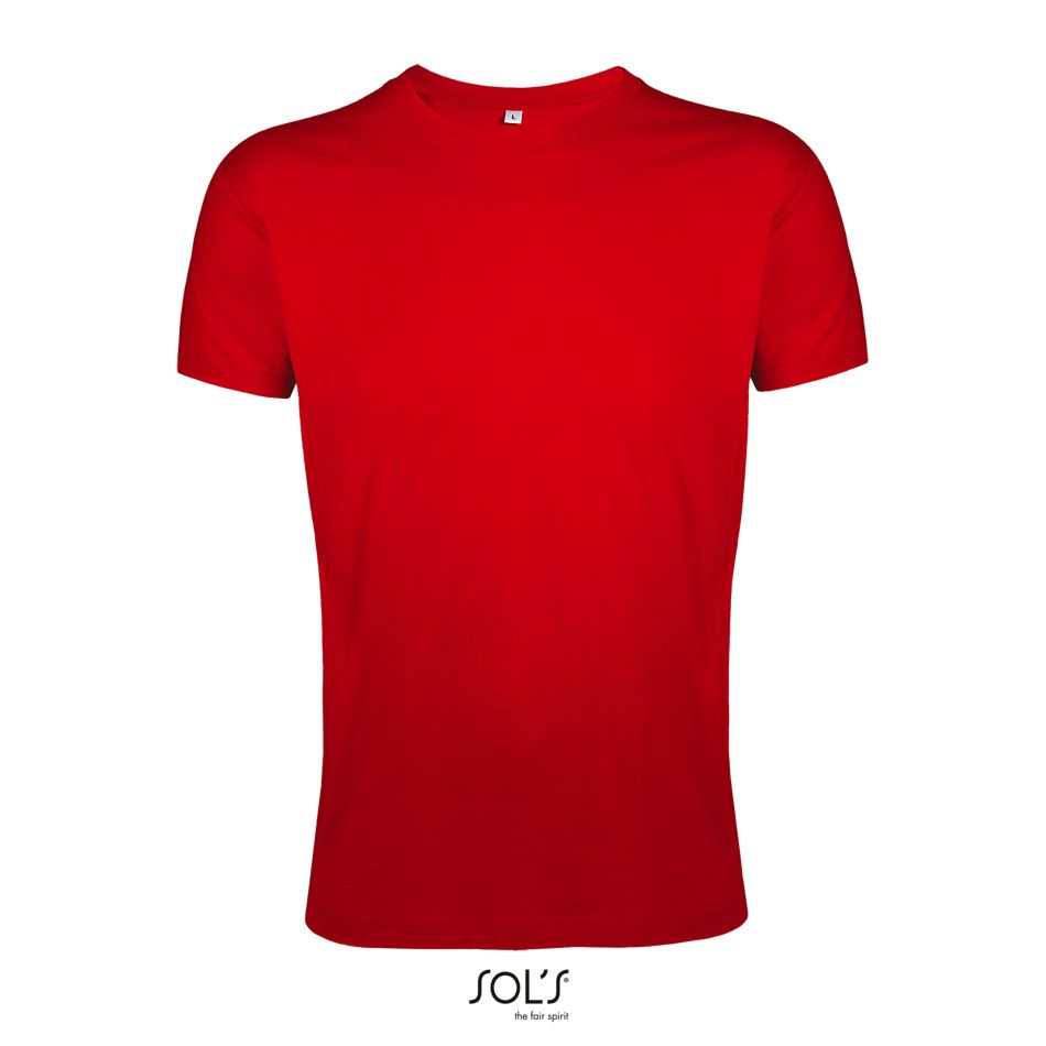Camiseta Ajustada Hombre Cuello Redondo SOL'S REGENT FIT ROJO