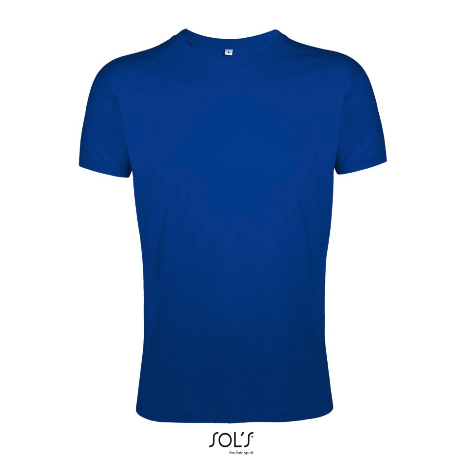 Camiseta Ajustada Hombre Cuello Redondo SOL'S REGENT FIT AZUL ROYAL