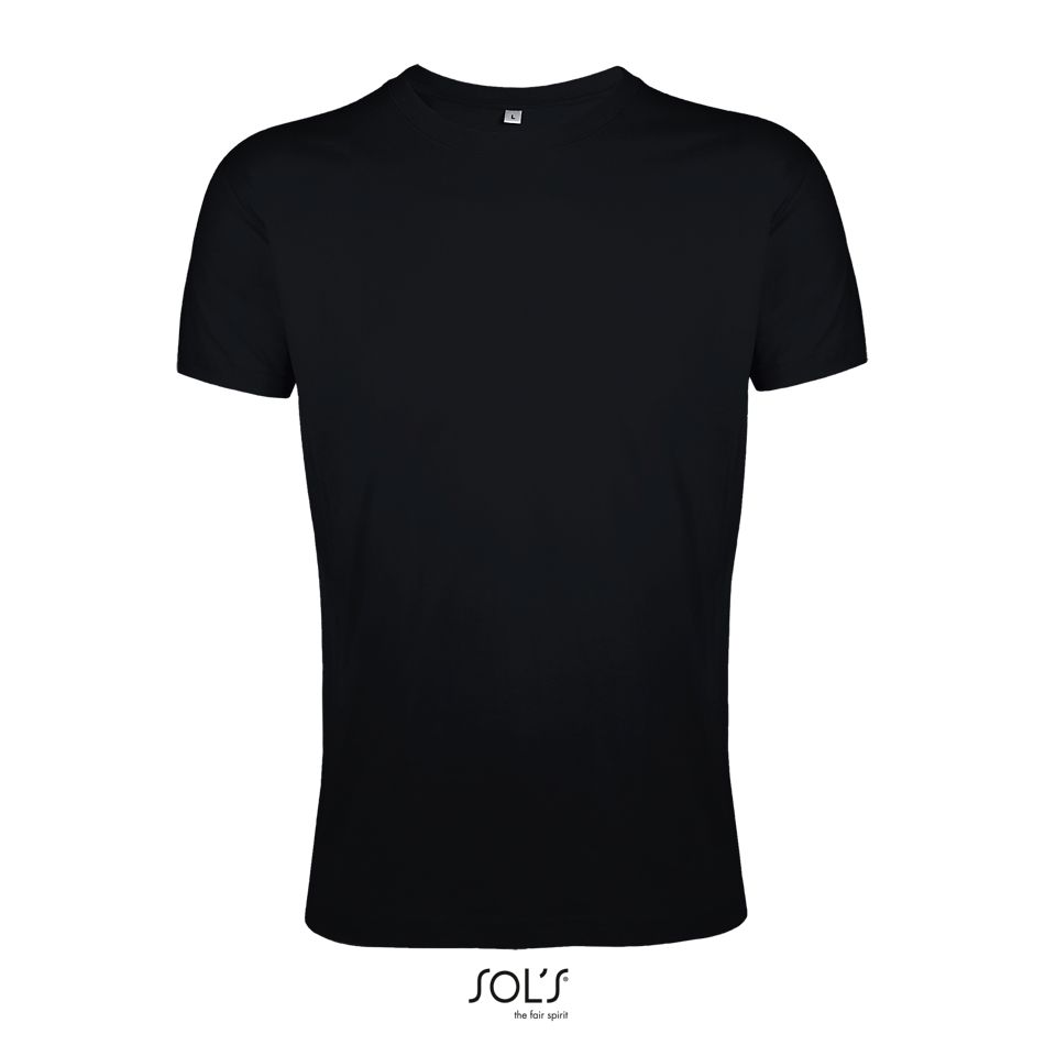 Camiseta Ajustada Hombre Cuello Redondo SOL'S REGENT FIT NEGRO PROFUNDO
