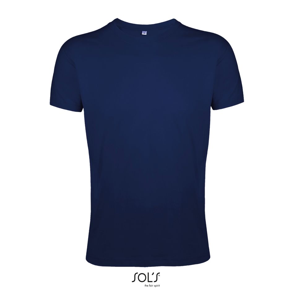 Camiseta Ajustada Hombre Cuello Redondo SOL'S REGENT FIT FRENCH MARINO